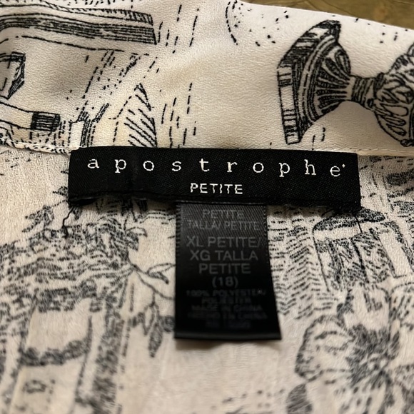 Ladies Apostrophe Ruffled Blouse. - Picture 2 of 7